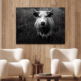 Longhorn Cattle Portrait Canvas Wall Art - Tailored Canvases - Flyclothing LLC
