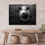 Longhorn Cattle Portrait Canvas Wall Art - Tailored Canvases - Flyclothing LLC