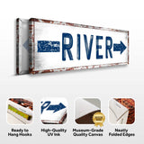 River Arrow Sign - Tailored Canvases - Flyclothing LLC
