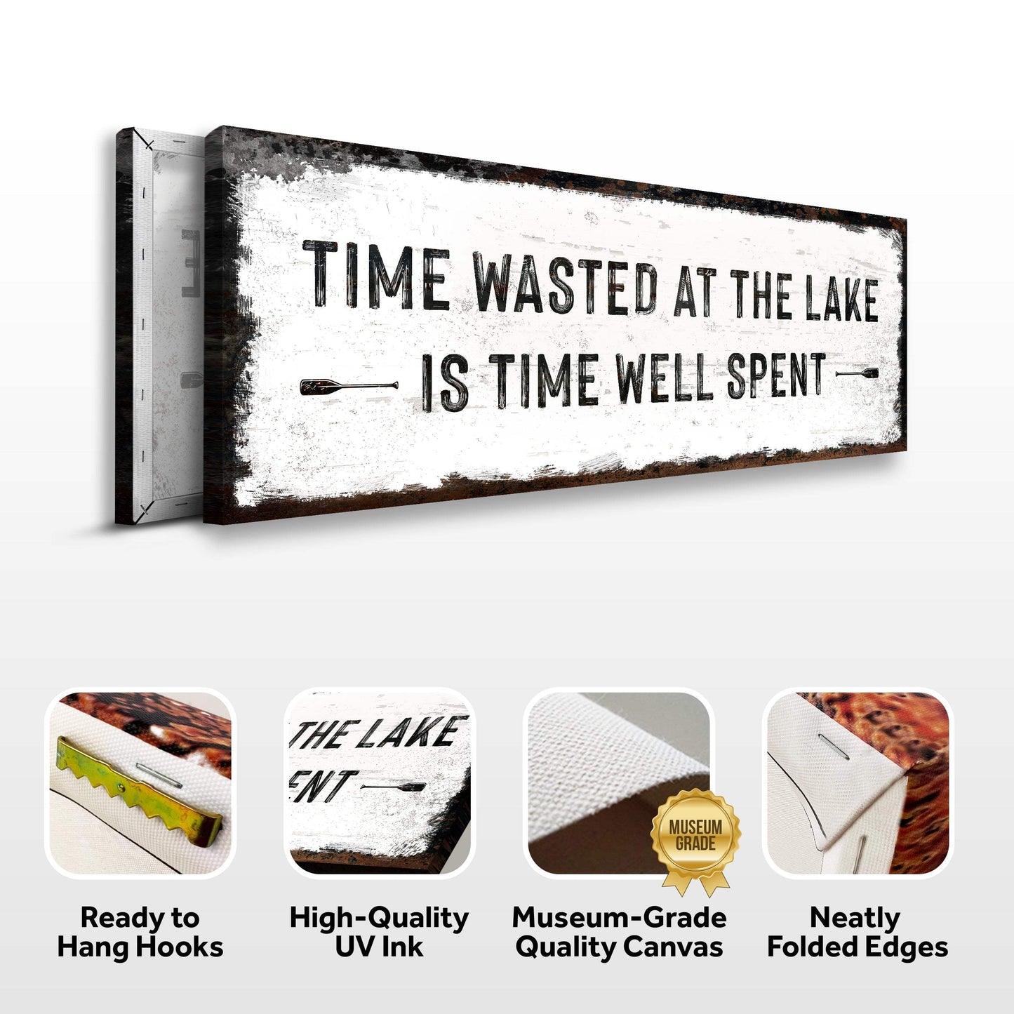 Time At The Lake Sign - Tailored Canvases - Flyclothing LLC