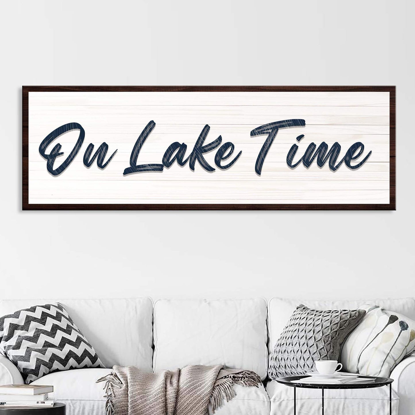 On Lake Time Sign III - Tailored Canvases - Flyclothing LLC