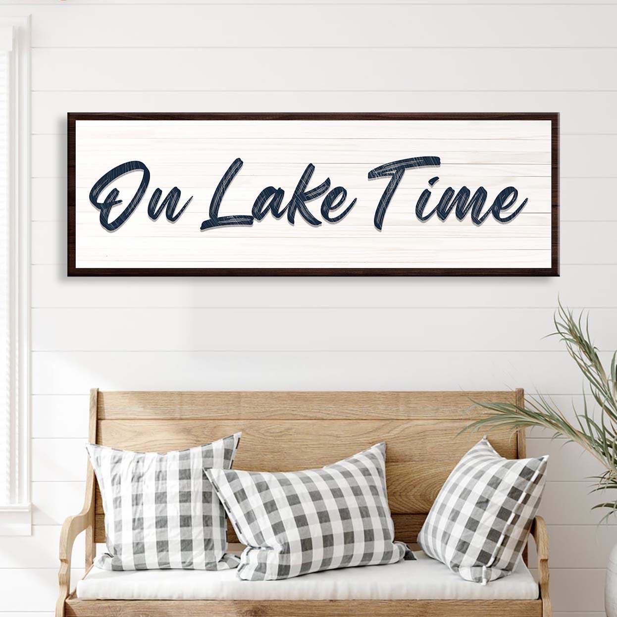 On Lake Time Sign III - Tailored Canvases - Flyclothing LLC