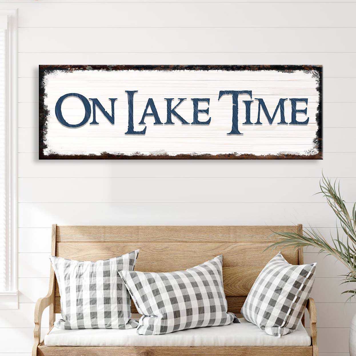 On Lake Time Sign IV - Tailored Canvases - Flyclothing LLC