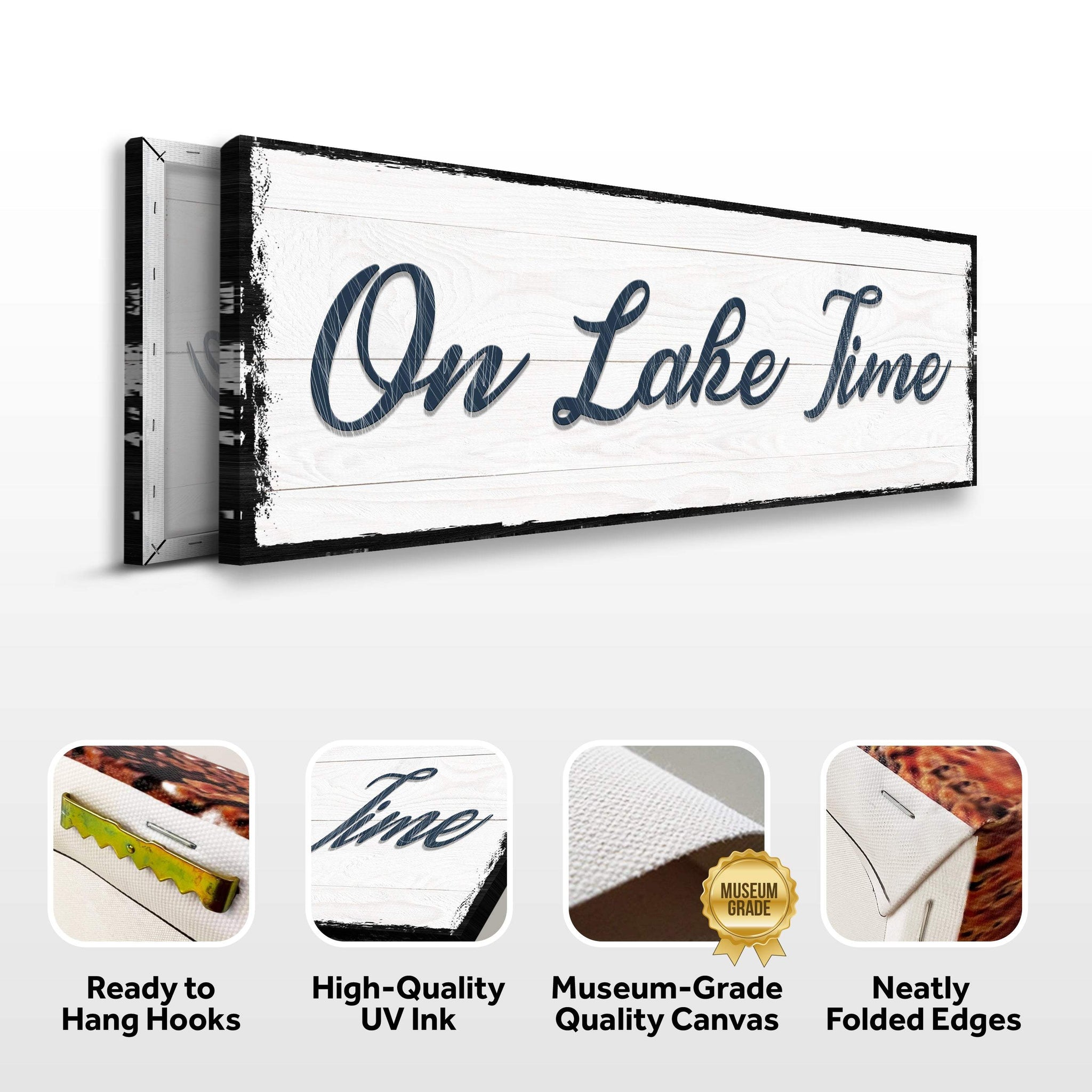 On Lake Time Sign - Tailored Canvases - Flyclothing LLC