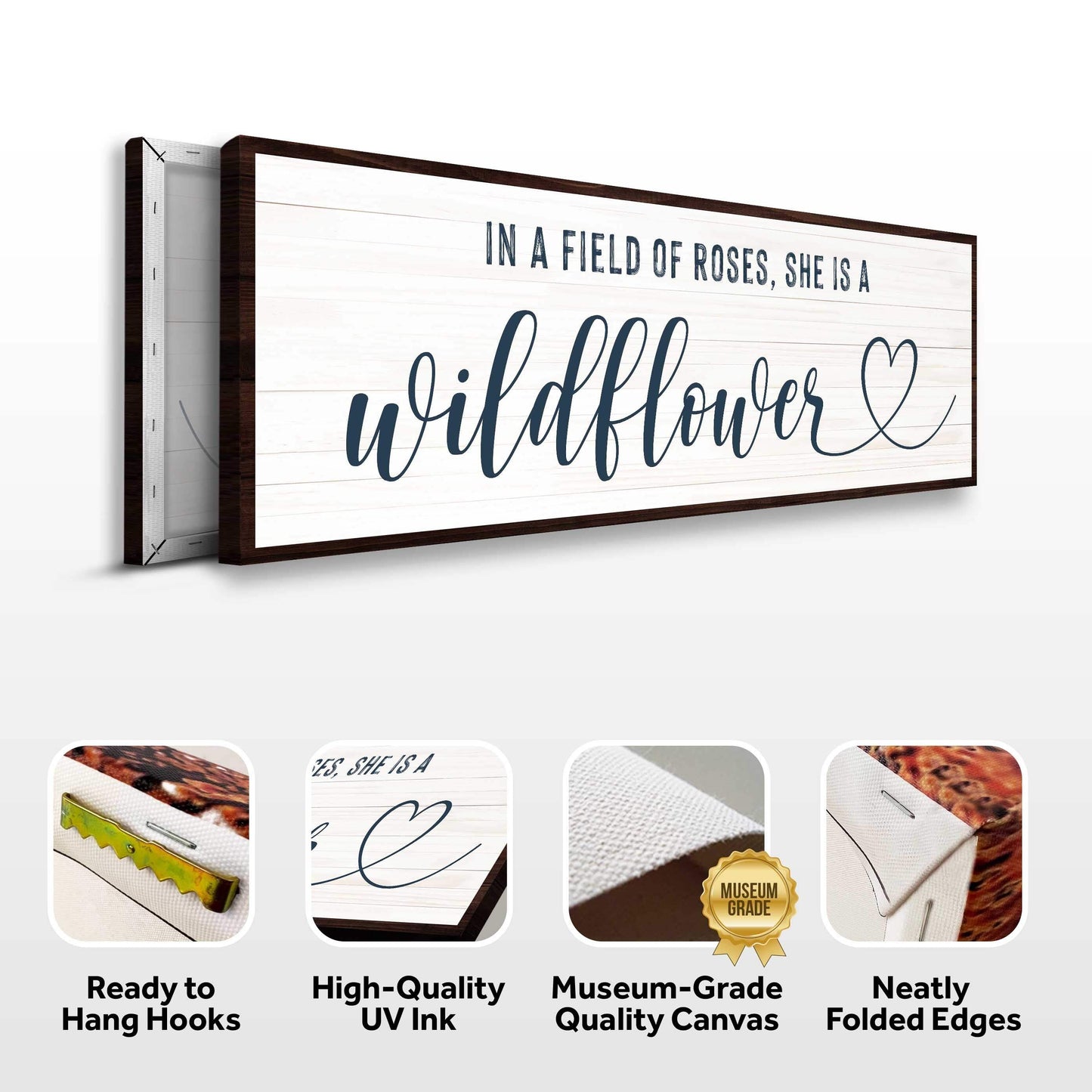 She Is A Wildflower Sign II - Tailored Canvases - Flyclothing LLC