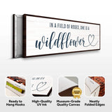 She Is A Wildflower Sign II - Tailored Canvases - Flyclothing LLC
