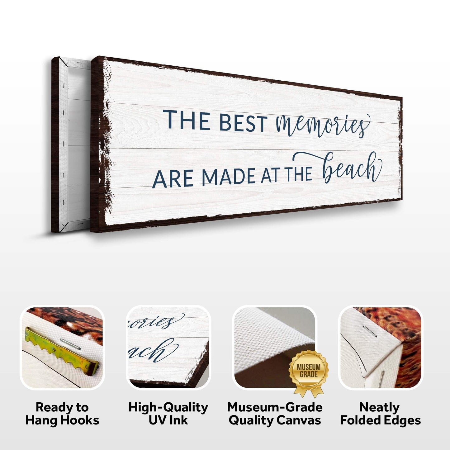 Best Memories At The Beach Sign - Tailored Canvases - Flyclothing LLC