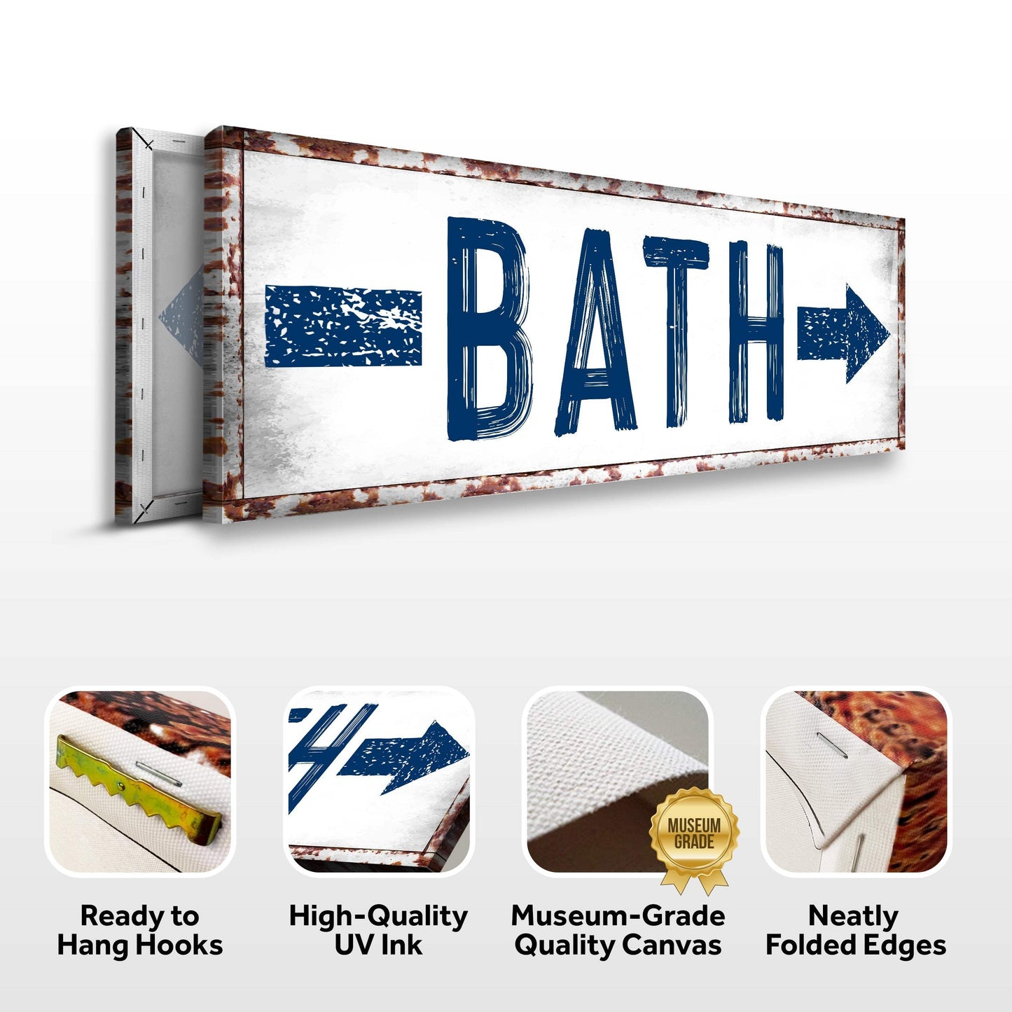 Bath Arrow Sign - Tailored Canvases - Flyclothing LLC