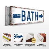 Bath Arrow Sign - Tailored Canvases - Flyclothing LLC