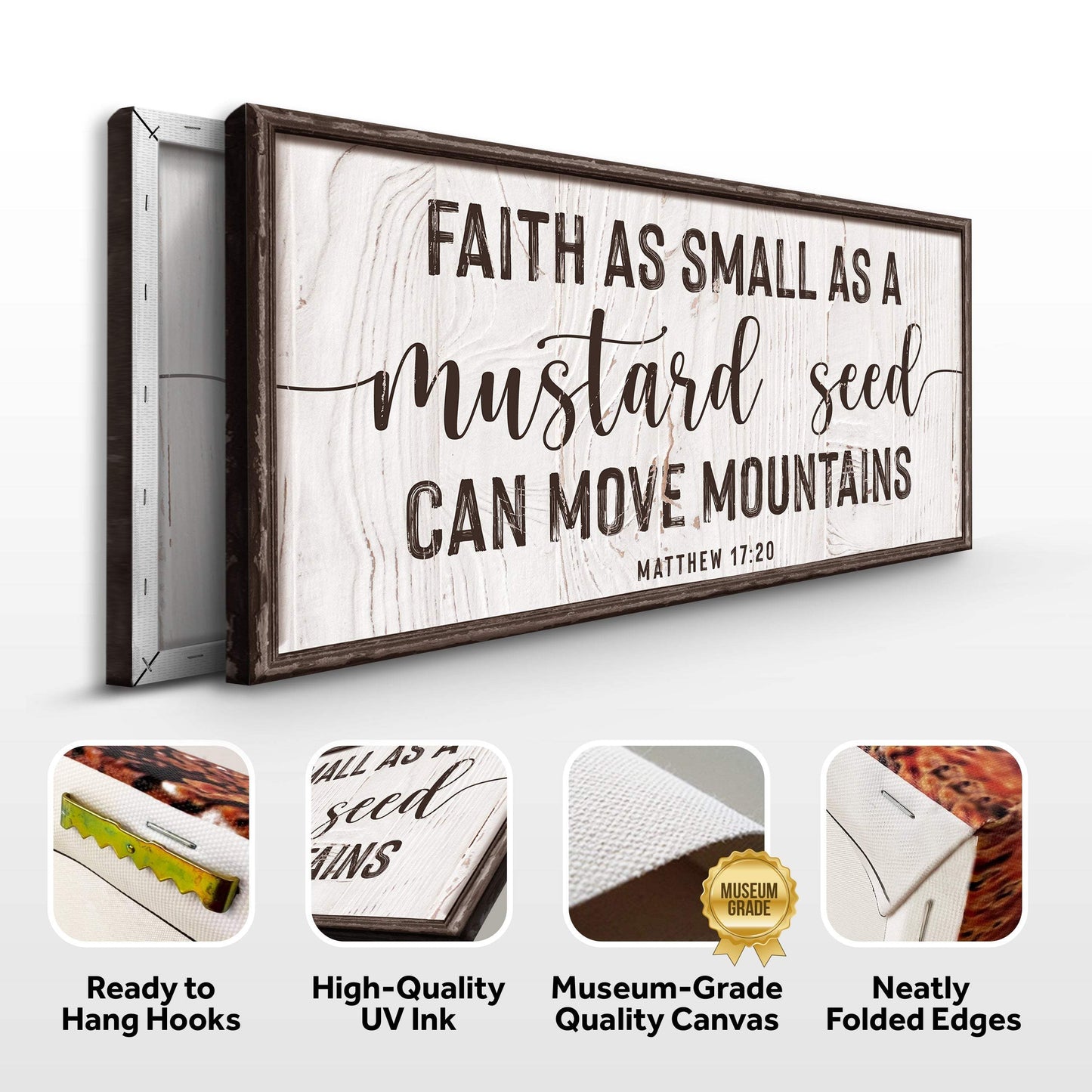 Matthew 17:20 - Faith Can Move Mountains Sign II - Tailored Canvases - Flyclothing LLC