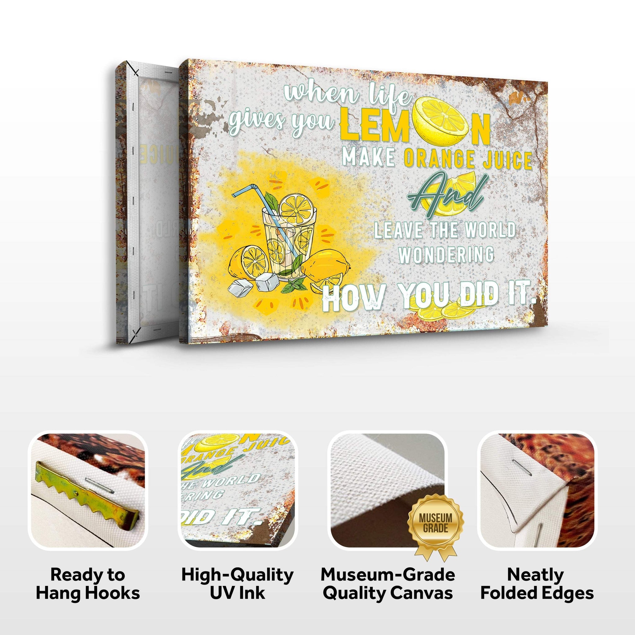 Life And Lemons Sign - Tailored Canvases - Flyclothing LLC