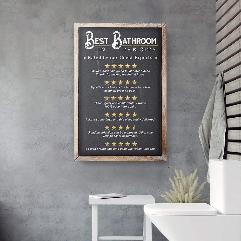 Best Bathroom In The City Sign II - Tailored Canvases - Flyclothing LLC