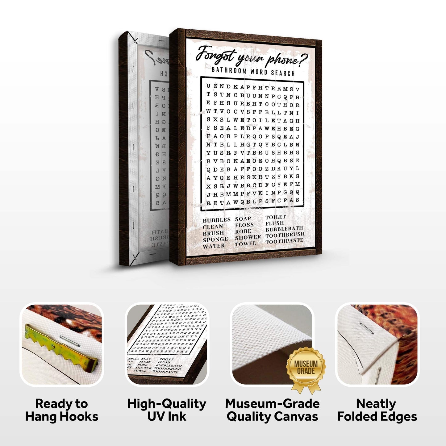 Bathroom Word Search Sign - Tailored Canvases - Flyclothing LLC