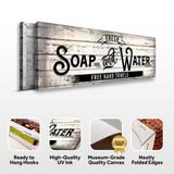 Fresh Soap And Water Family Bathroom Sign - Tailored Canvases - Flyclothing LLC