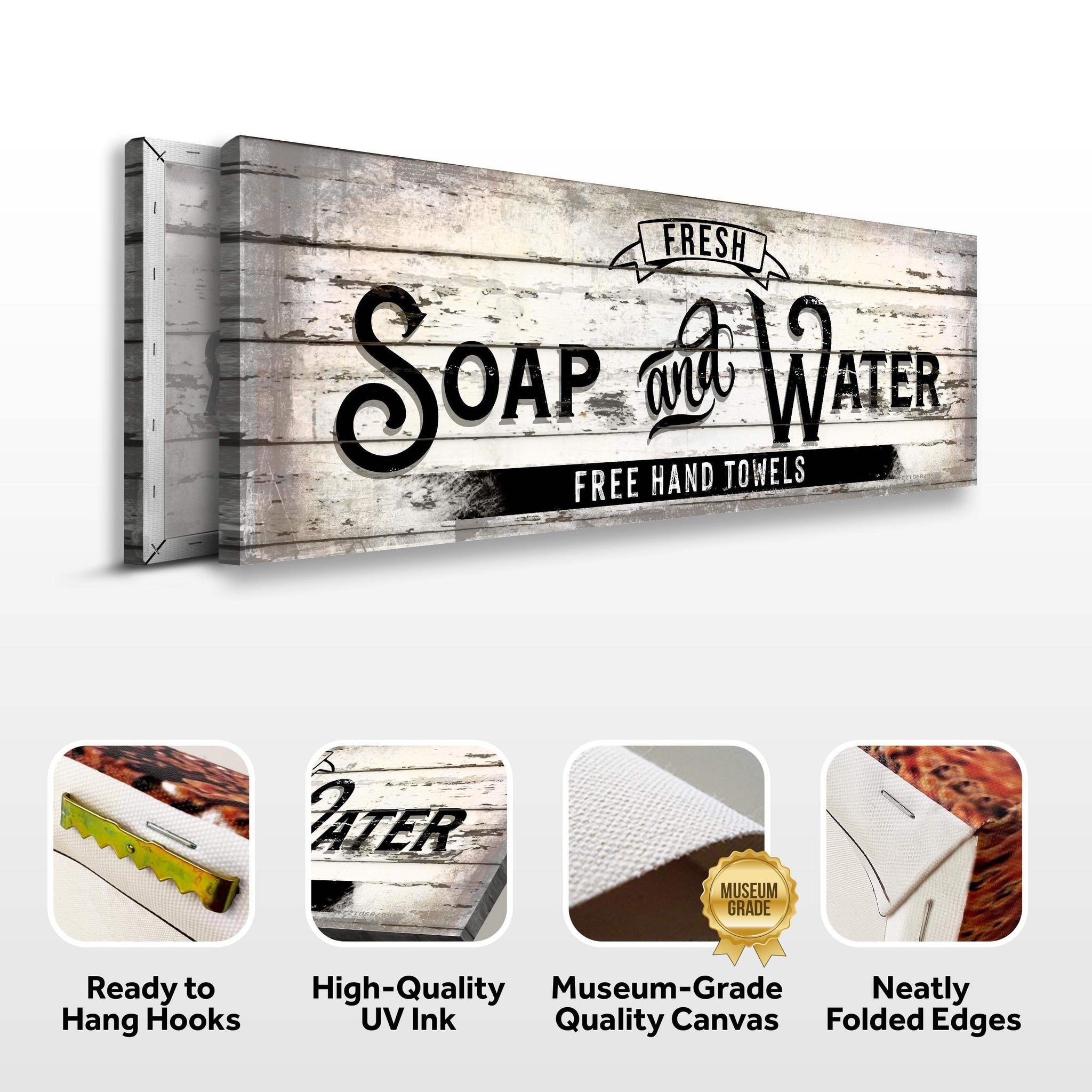 Fresh Soap And Water Family Bathroom Sign - Tailored Canvases - Flyclothing LLC