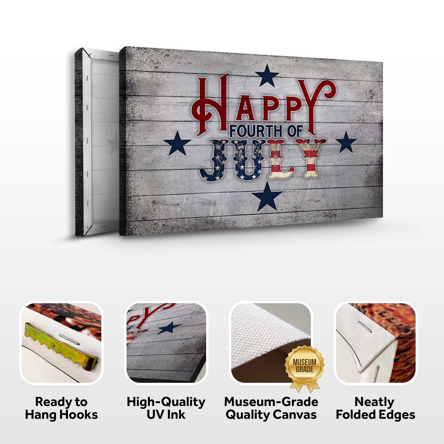 Happy Fourth Of July Sign - Tailored Canvases - Flyclothing LLC