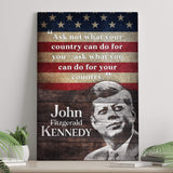 John F. Kennedy Inaugural Address Sign - Tailored Canvases - Flyclothing LLC