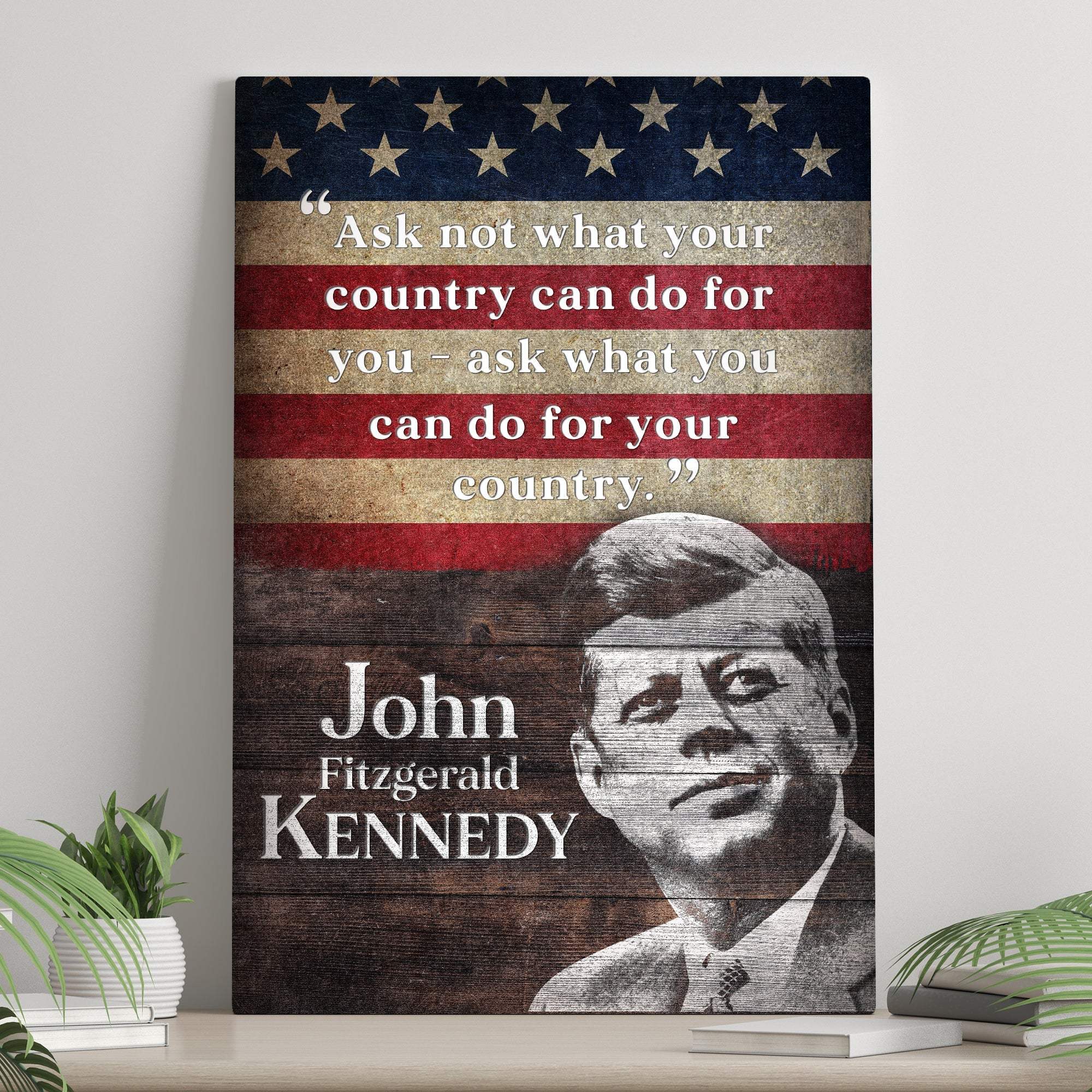 John F. Kennedy Inaugural Address Sign - Tailored Canvases - Flyclothing LLC