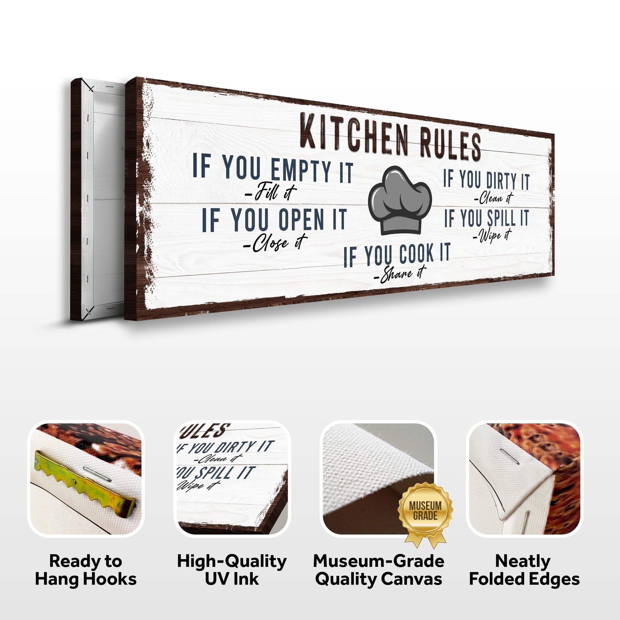 If You Cook It, Share It Kitchen Rules Sign - Tailored Canvases - Flyclothing LLC
