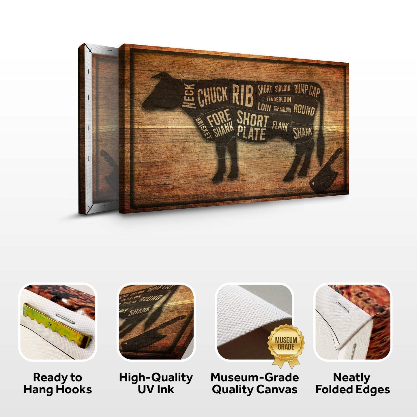 Cow Butcher Kitchen Sign II - Tailored Canvases - Flyclothing LLC