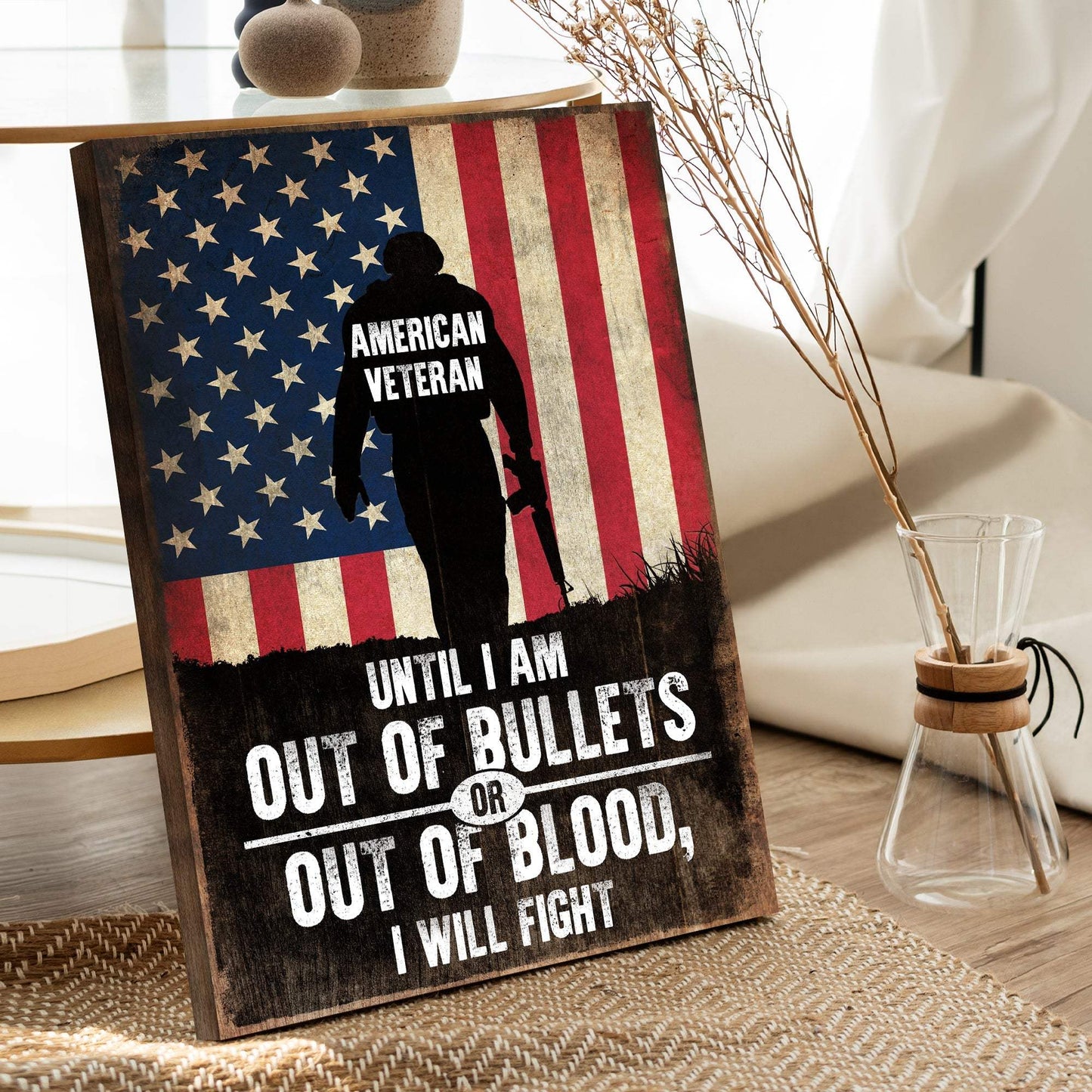 Until I Am Out Of Bullets Sign - Tailored Canvases - Flyclothing LLC