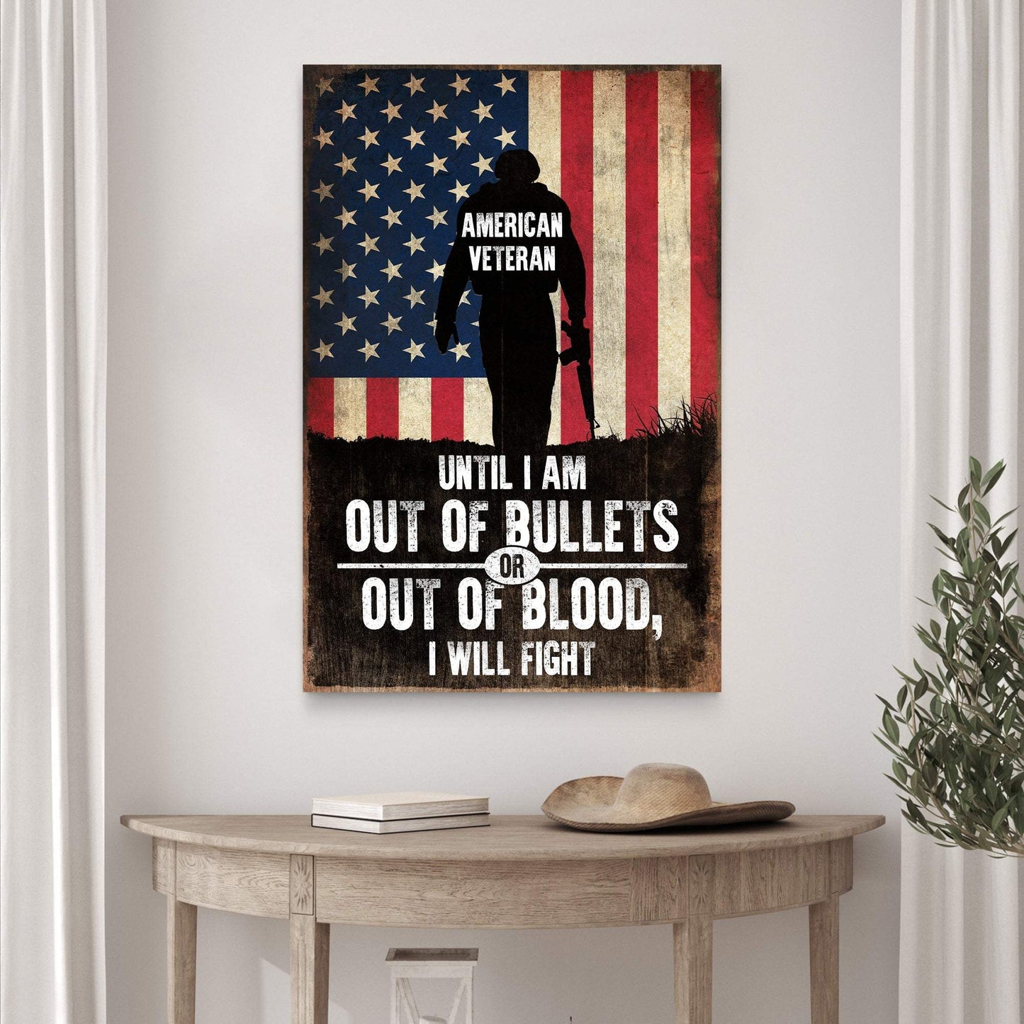 Until I Am Out Of Bullets Sign - Tailored Canvases - Flyclothing LLC