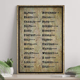 Morse Code Sign - Tailored Canvases - Flyclothing LLC