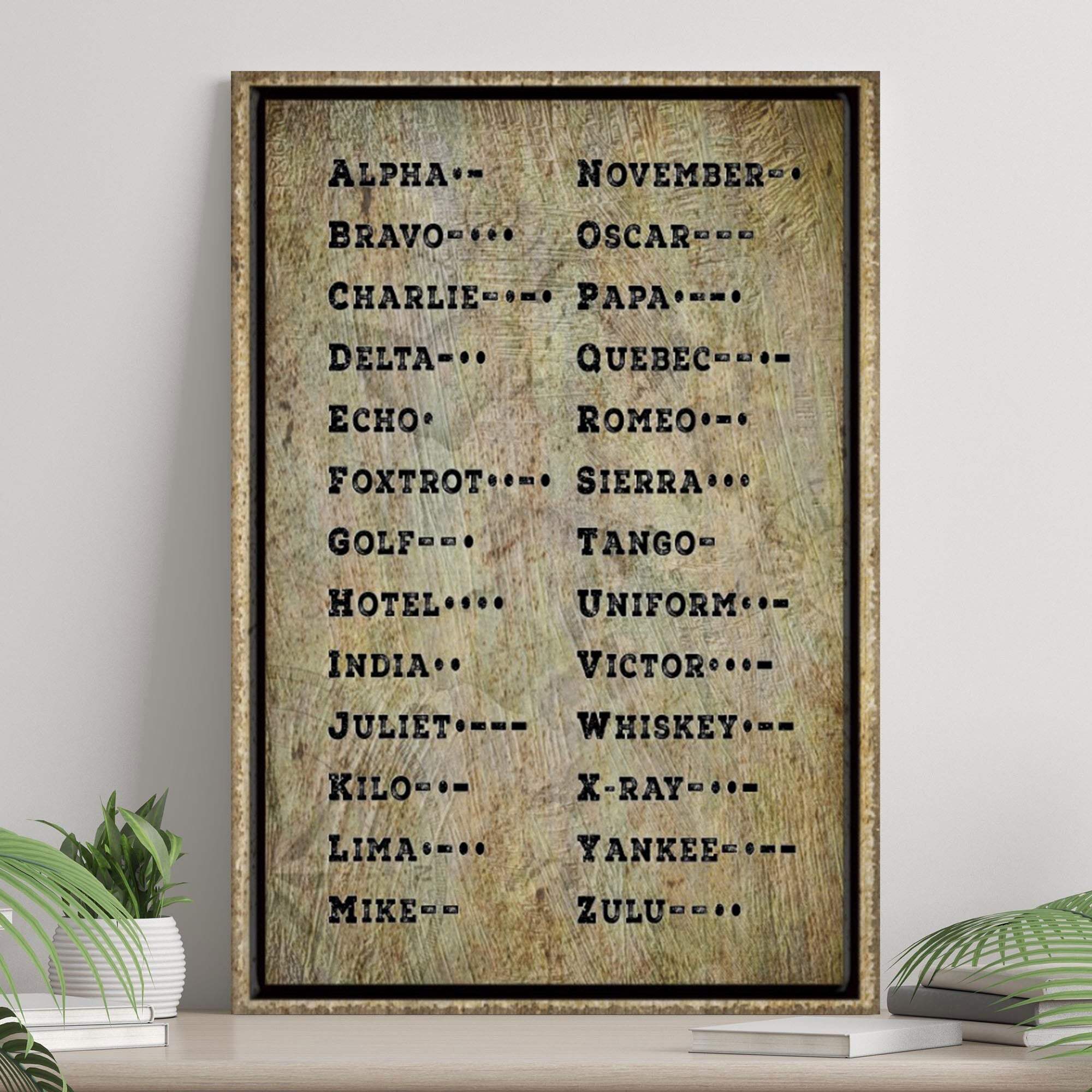 Morse Code Sign - Tailored Canvases - Flyclothing LLC