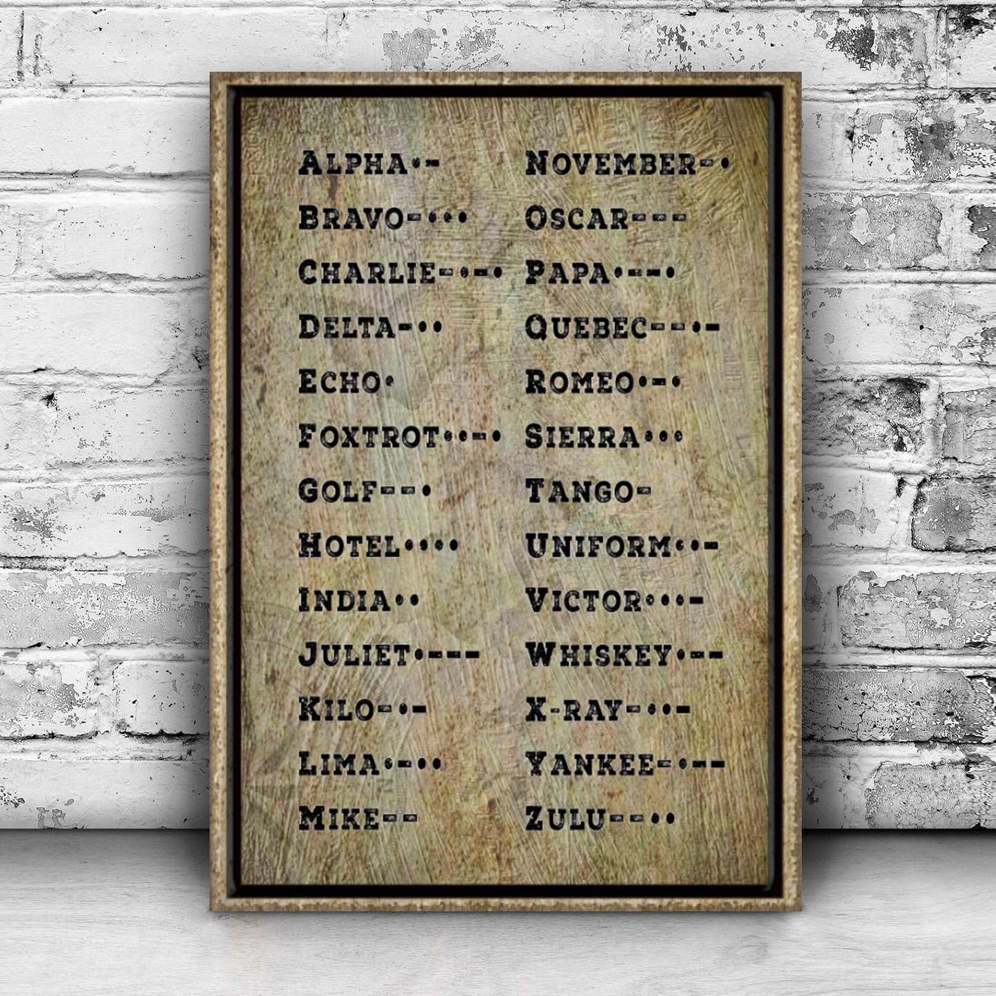 Morse Code Sign - Tailored Canvases - Flyclothing LLC