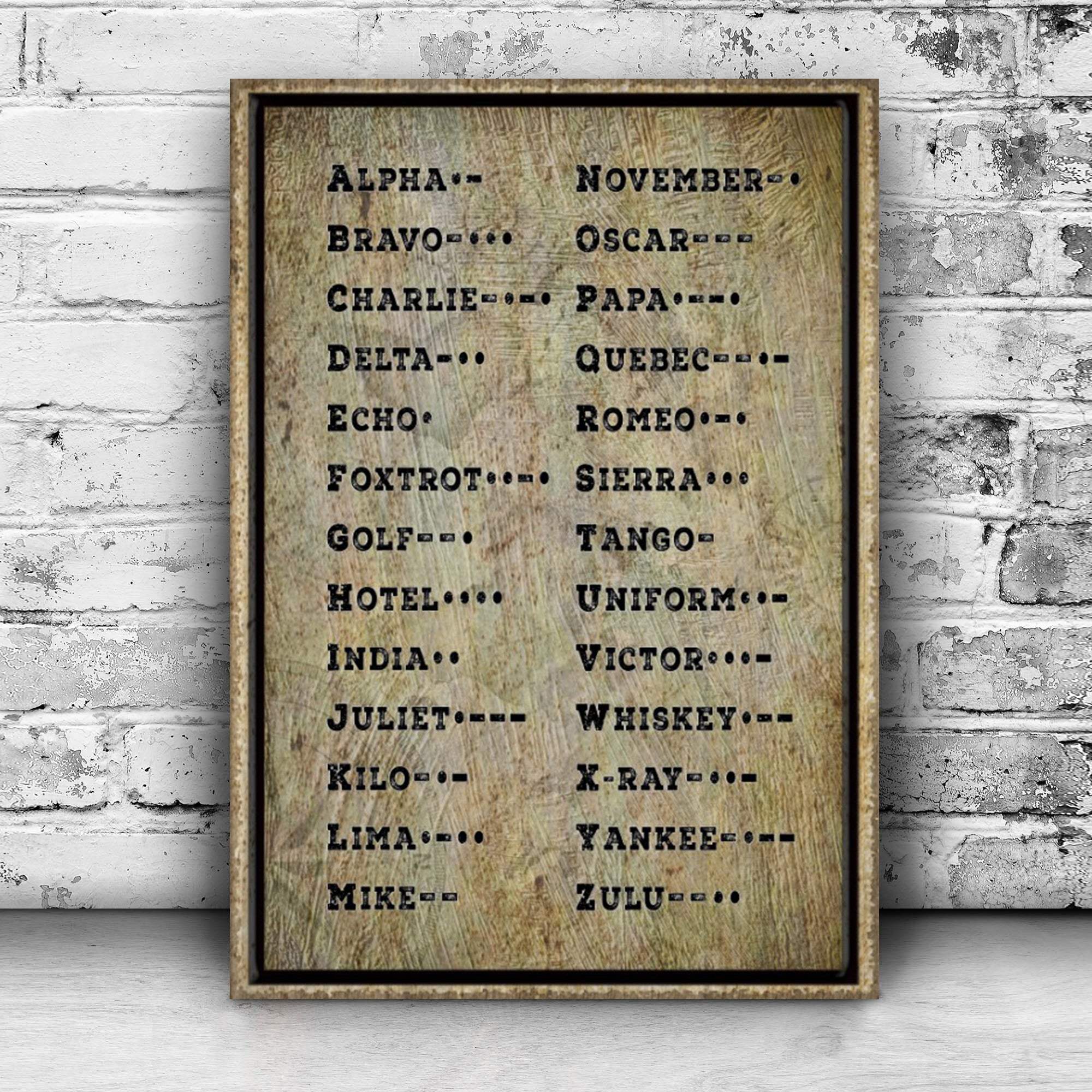Morse Code Sign - Tailored Canvases - Flyclothing LLC