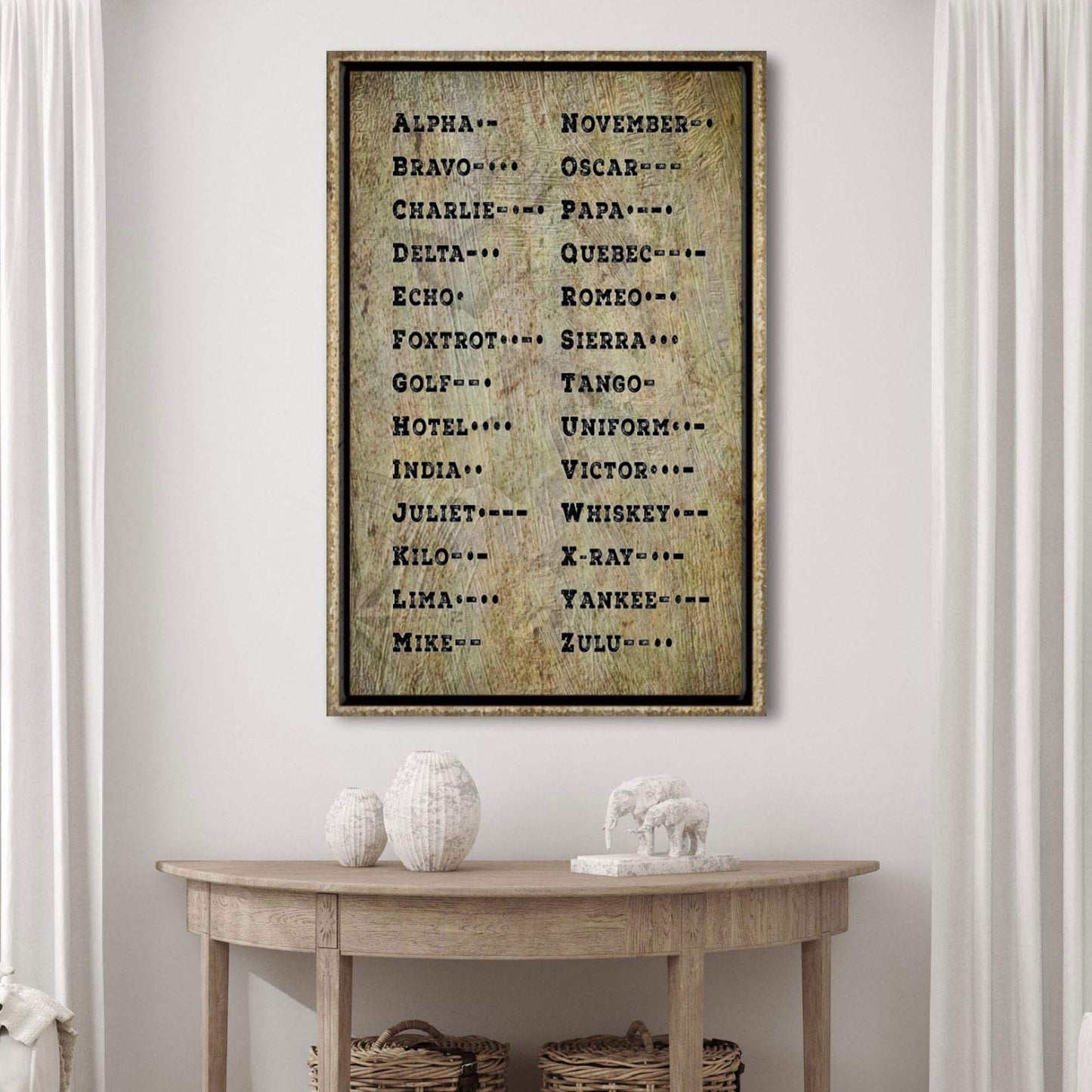 Morse Code Sign - Tailored Canvases - Flyclothing LLC