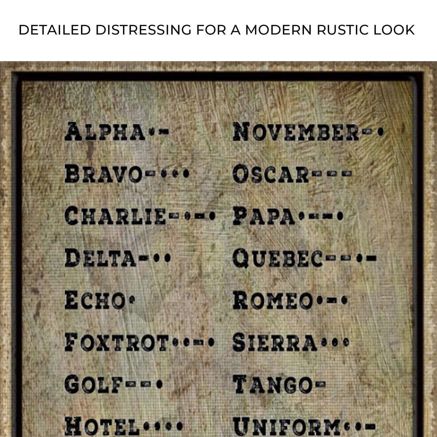 Morse Code Sign - Tailored Canvases - Flyclothing LLC