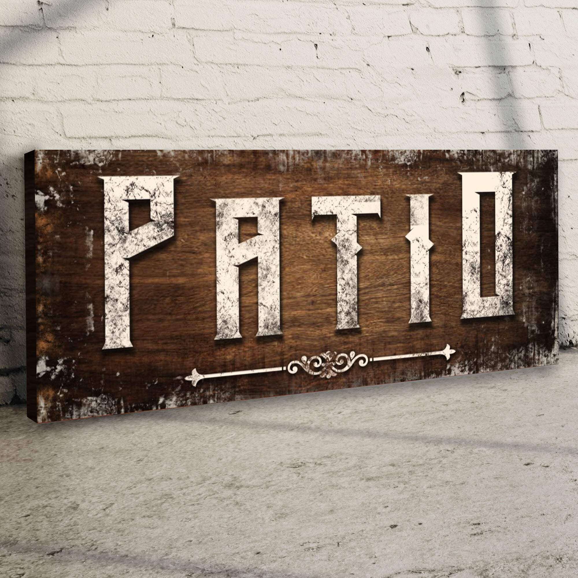 Distressed White Patio Sign - Tailored Canvases - Flyclothing LLC