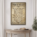 Porch Rules Sign II - Tailored Canvases - Flyclothing LLC