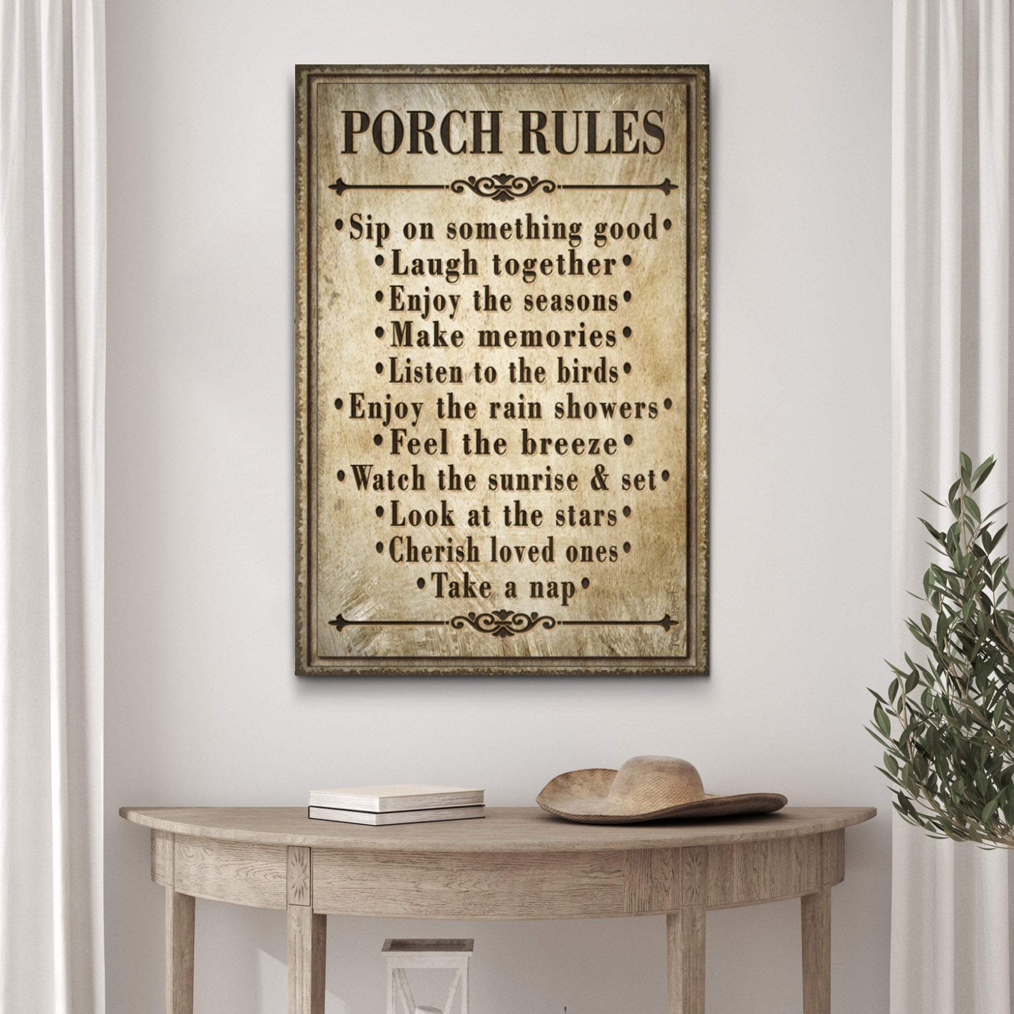 Porch Rules Sign II - Tailored Canvases - Flyclothing LLC