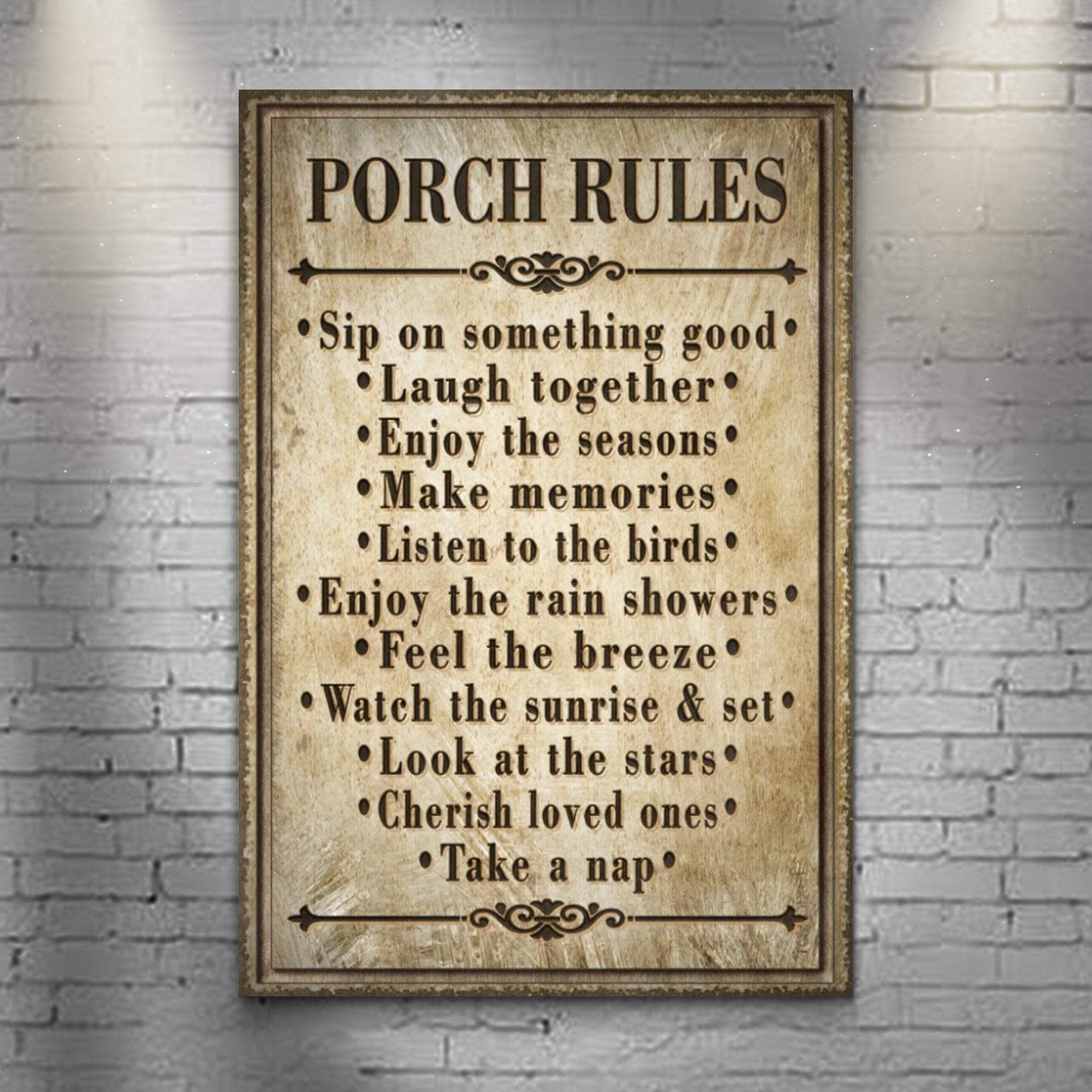 Porch Rules Sign II - Tailored Canvases - Flyclothing LLC