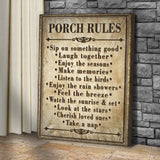 Porch Rules Sign II - Tailored Canvases - Flyclothing LLC