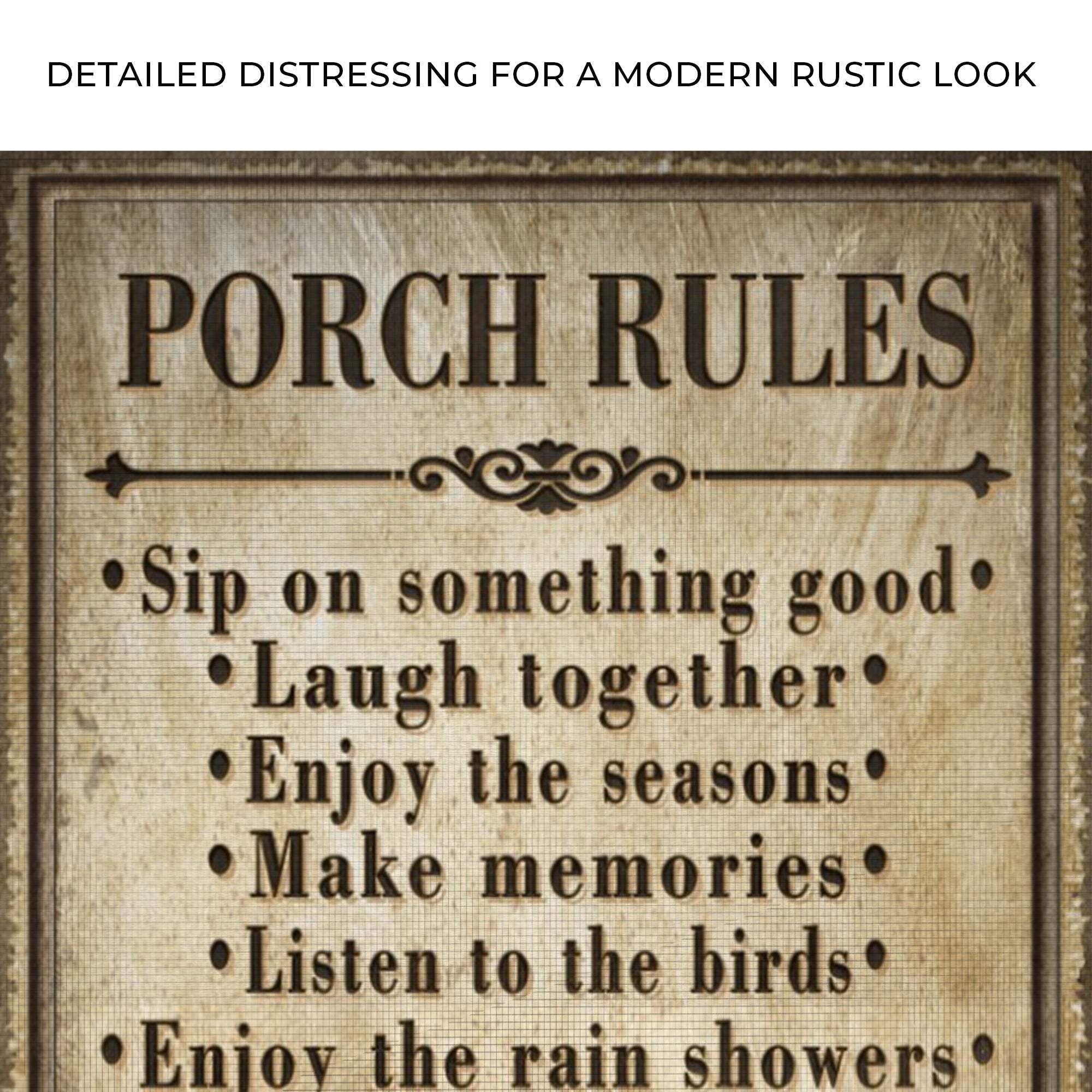 Porch Rules Sign II - Tailored Canvases - Flyclothing LLC