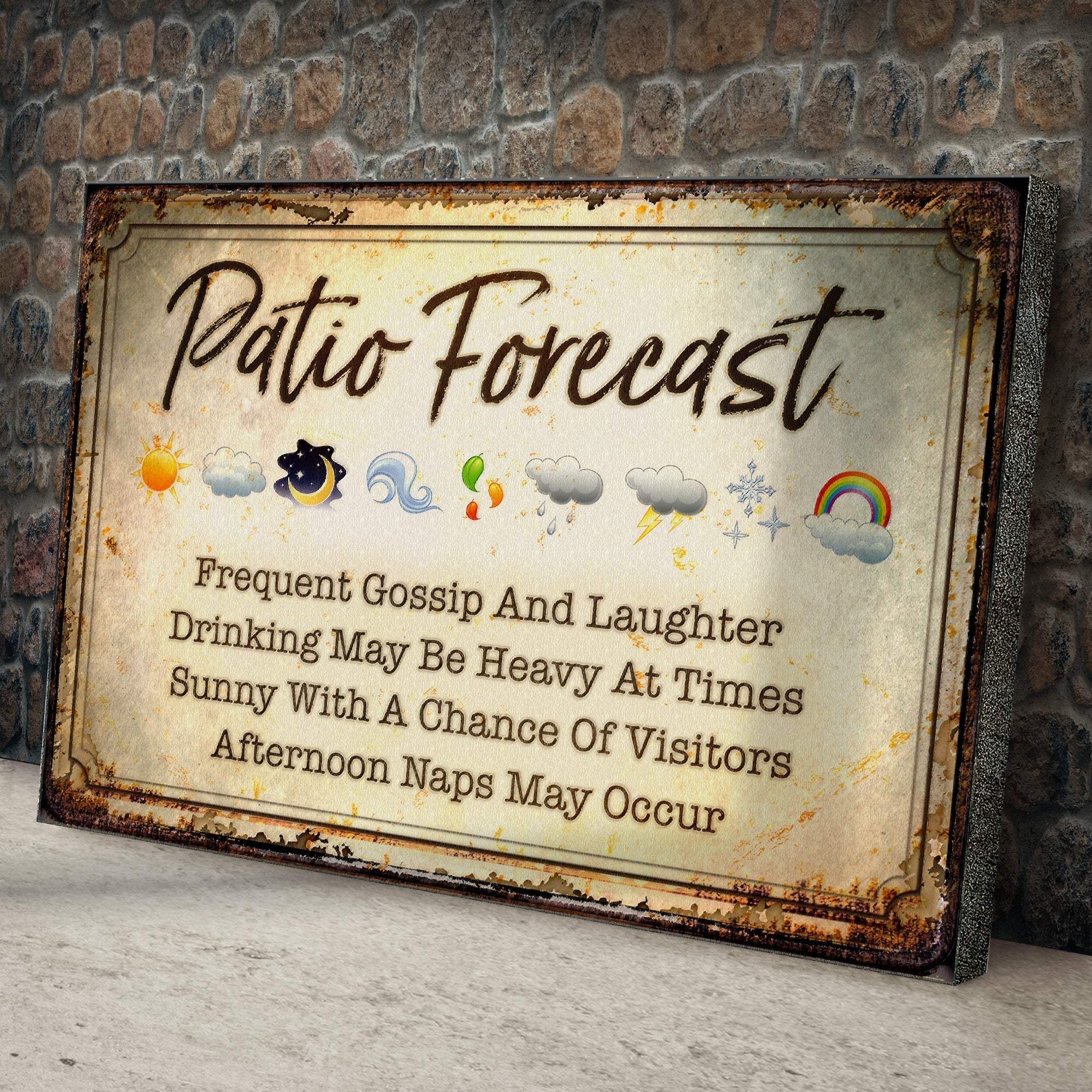 Patio Forecast Sign - Tailored Canvases - Flyclothing LLC
