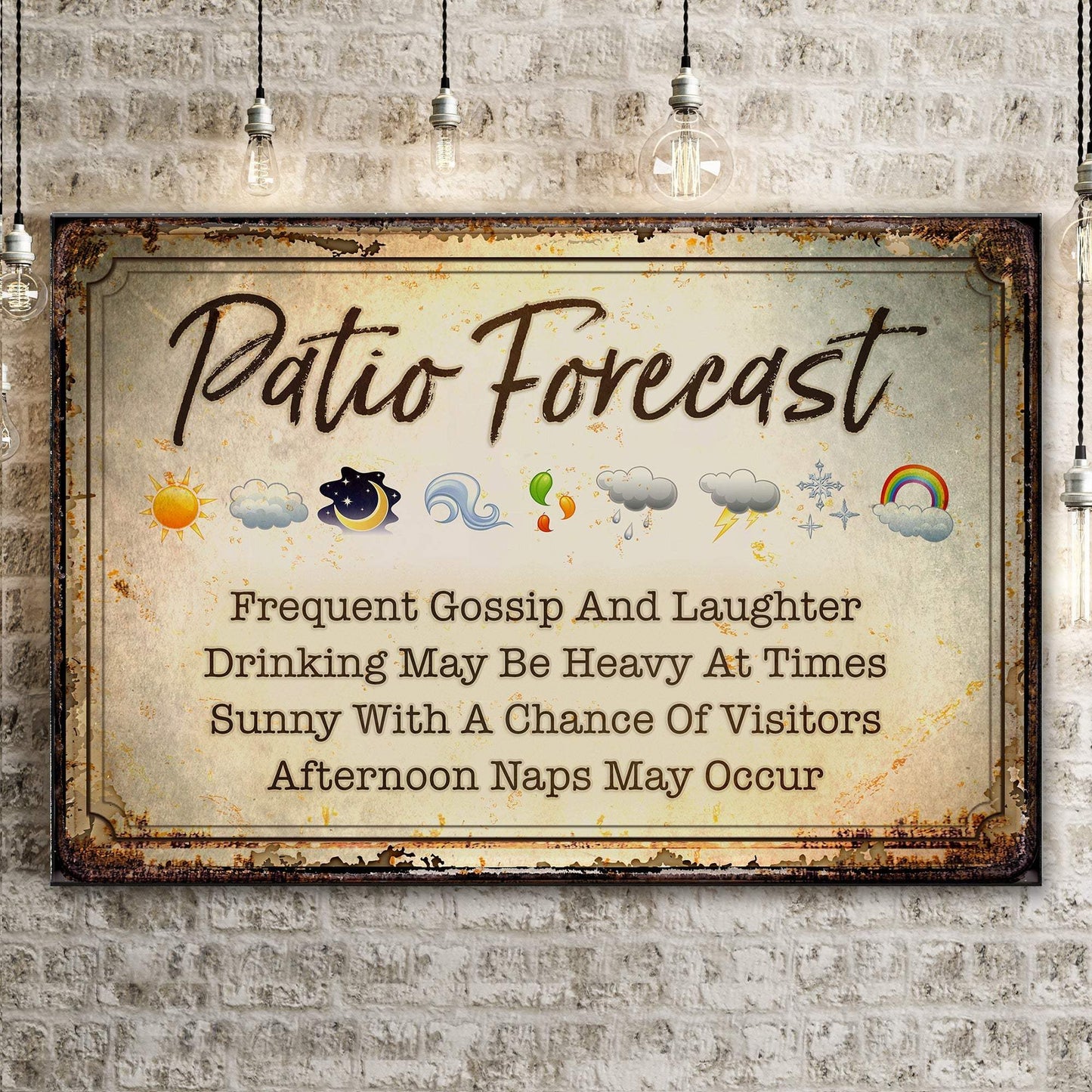 Patio Forecast Sign - Tailored Canvases - Flyclothing LLC
