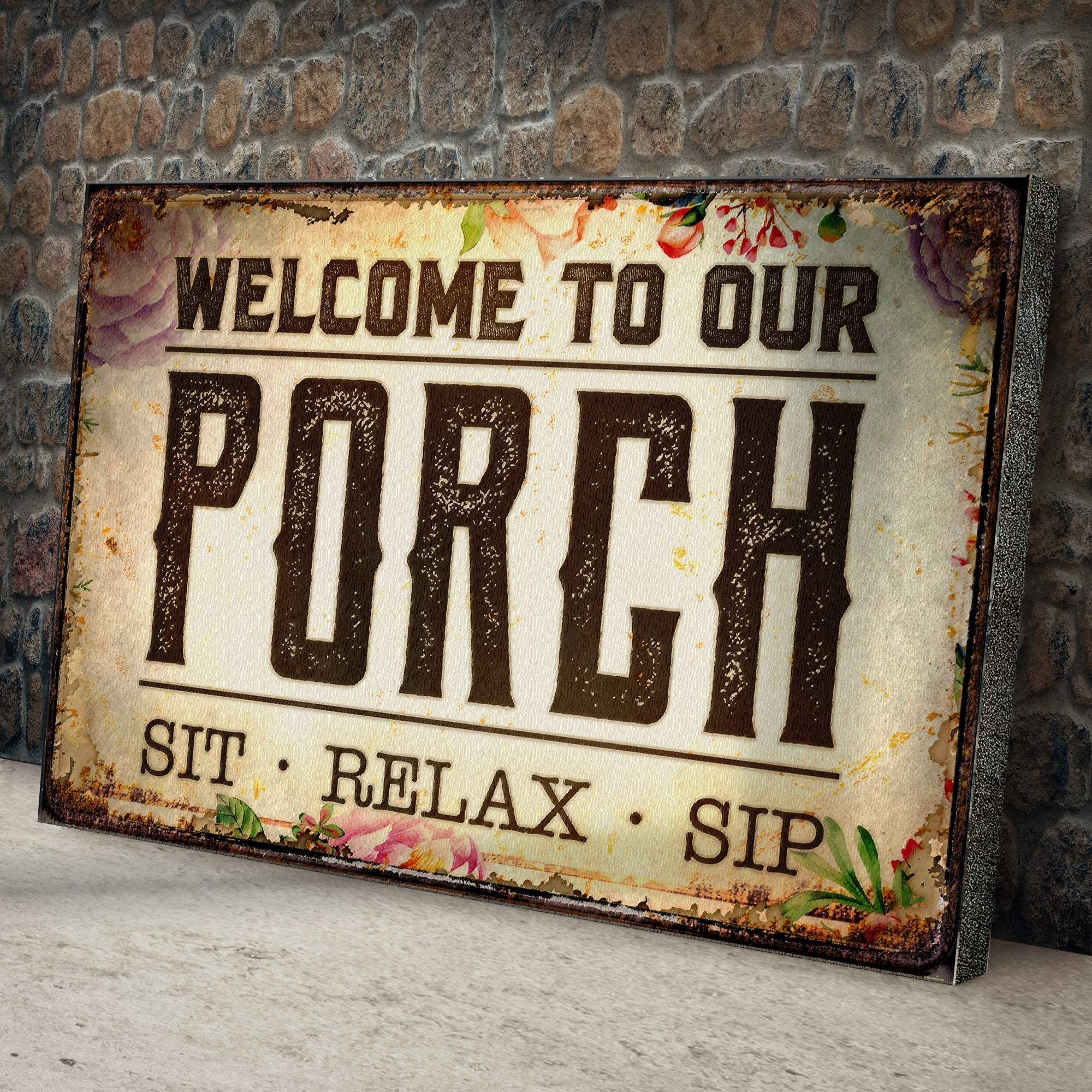 Welcome To Our Porch Sign III - Tailored Canvases - Flyclothing LLC