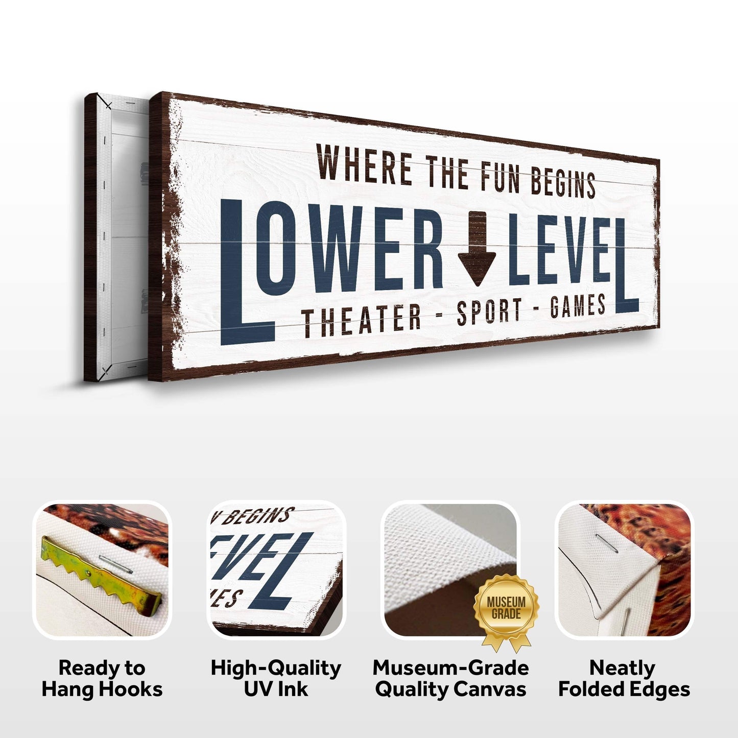 Lower Level Sign III - Tailored Canvases - Flyclothing LLC