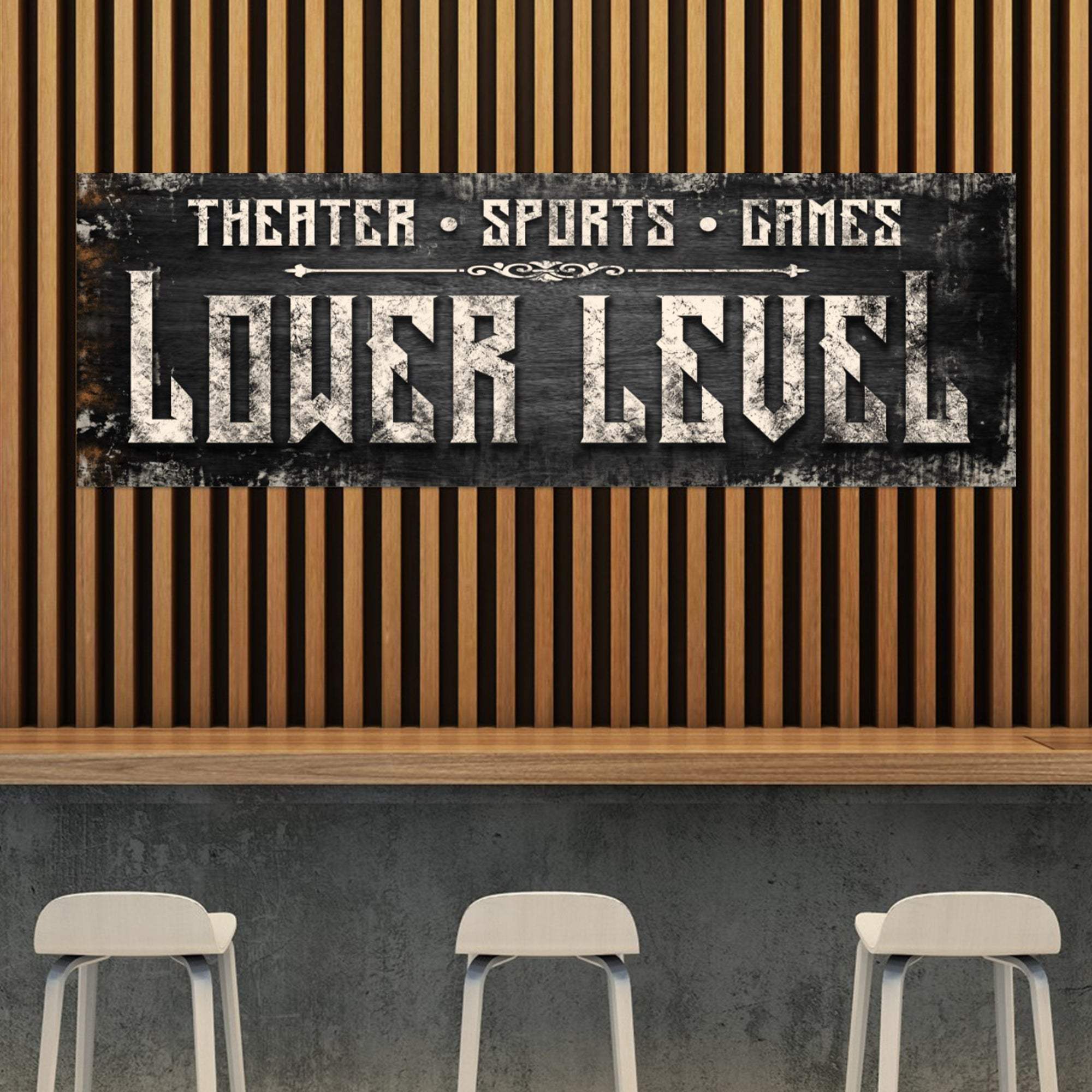 Lower Level Sign - Tailored Canvases - Flyclothing LLC