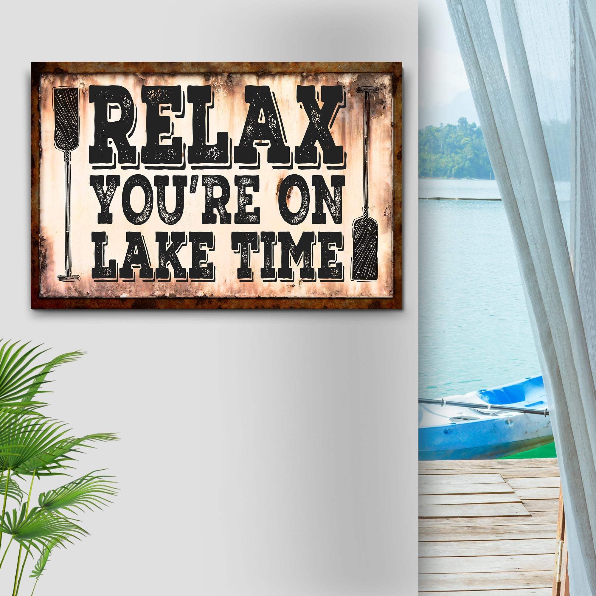 Lake Time Sign II - Tailored Canvases - Flyclothing LLC
