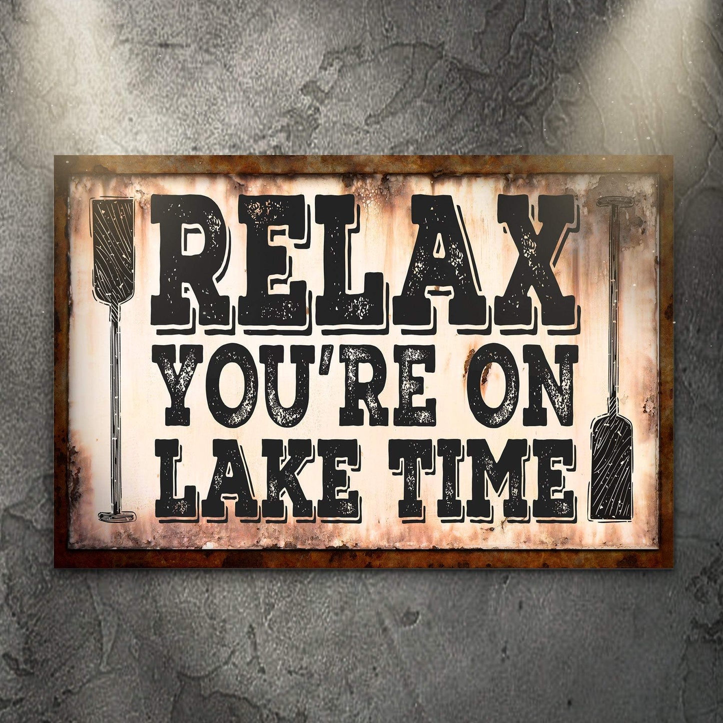 Lake Time Sign II - Tailored Canvases - Flyclothing LLC