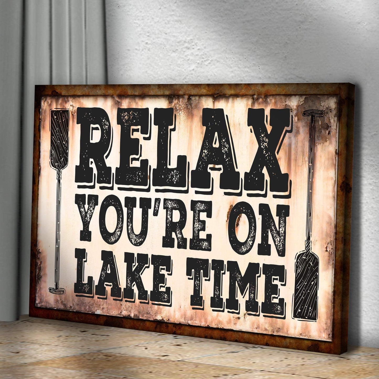 Lake Time Sign II - Tailored Canvases - Flyclothing LLC