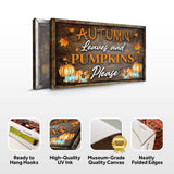 Autumn Leaves And Pumpkins Please Sign - Tailored Canvases - Flyclothing LLC
