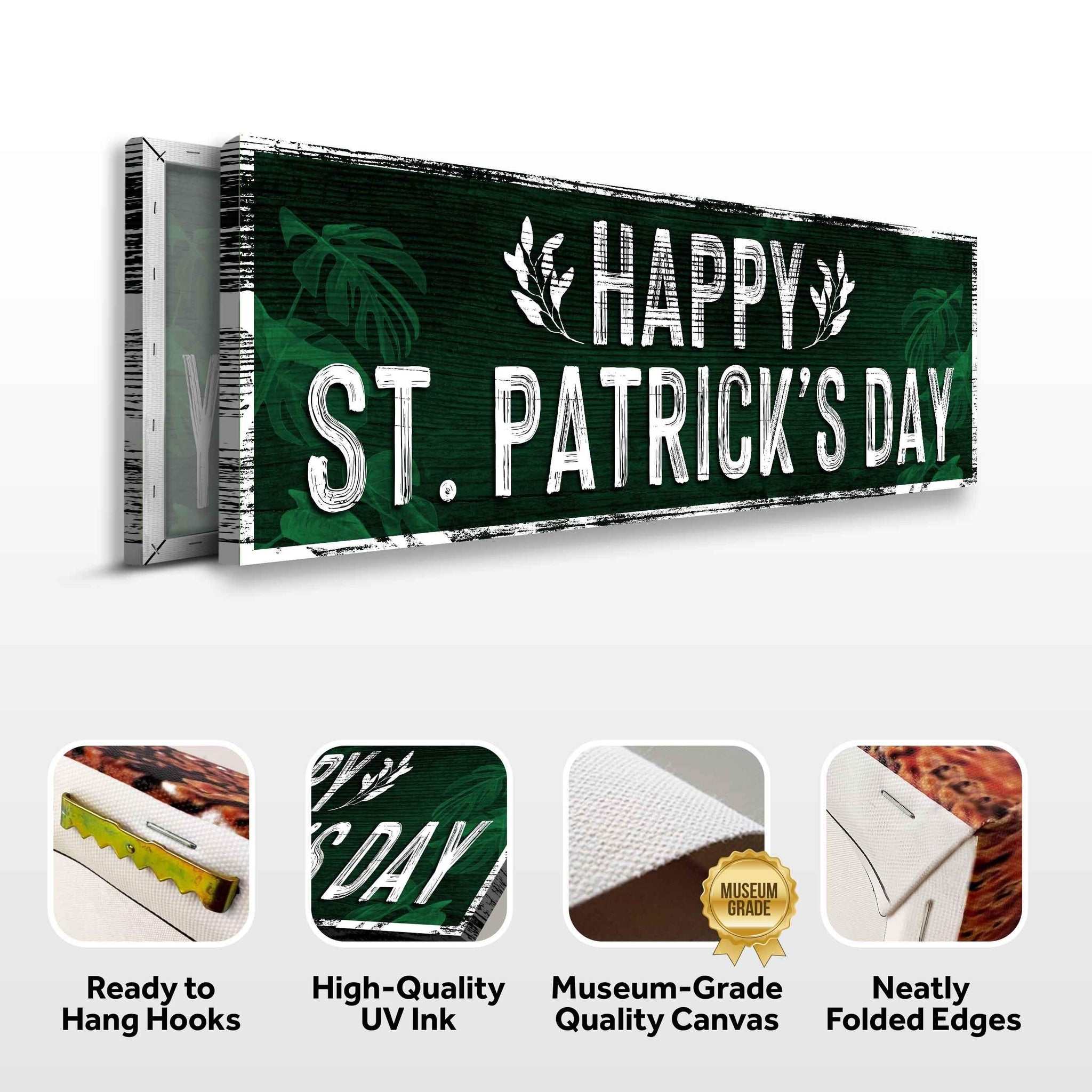 Happy St. Patrick's Day Sign III - Tailored Canvases - Flyclothing LLC