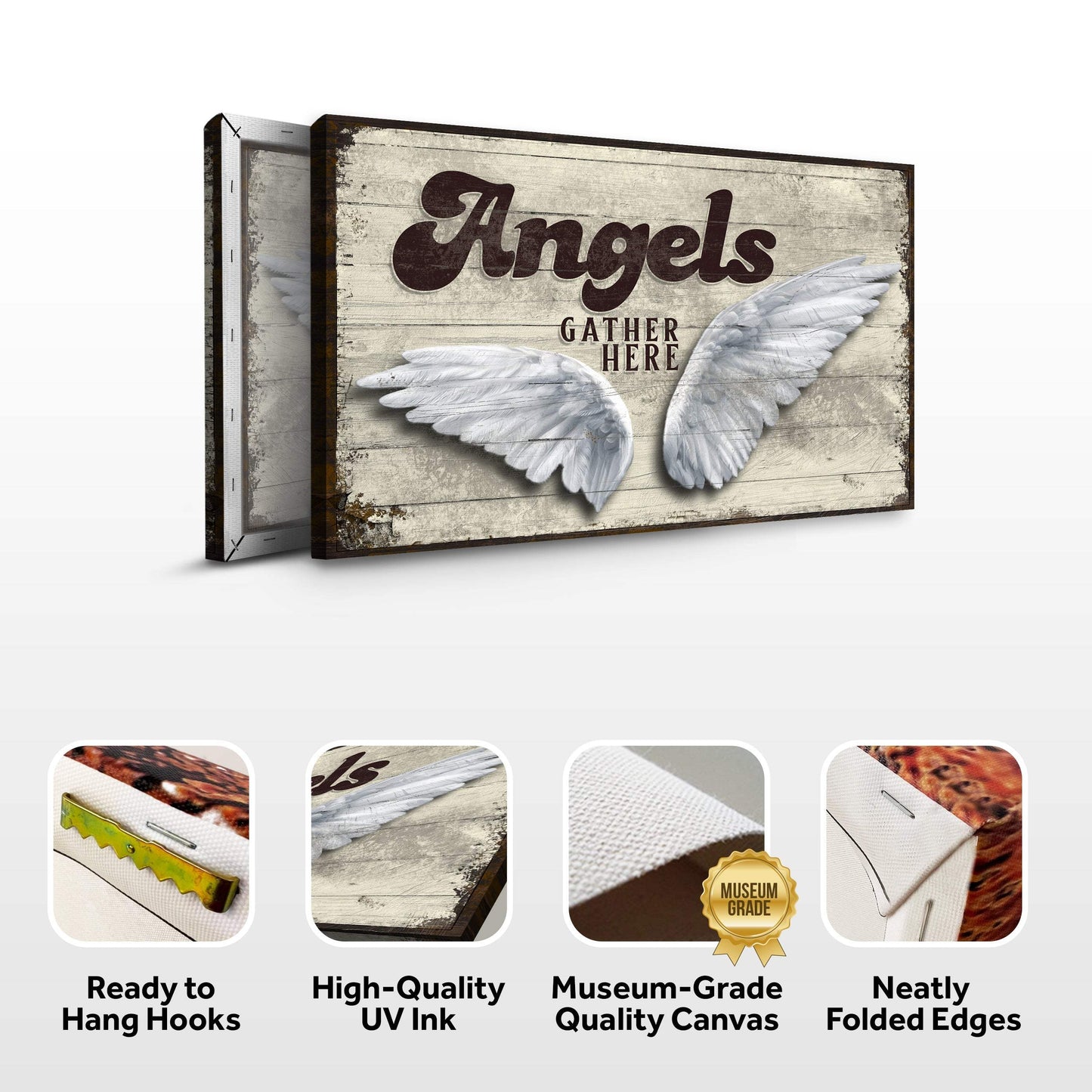 Angels Gather Here Sign II - Tailored Canvases - Flyclothing LLC