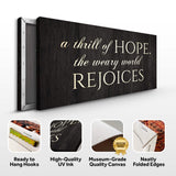 A Thrill Of Hope The Weary World Rejoices Sign II - Tailored Canvases - Flyclothing LLC
